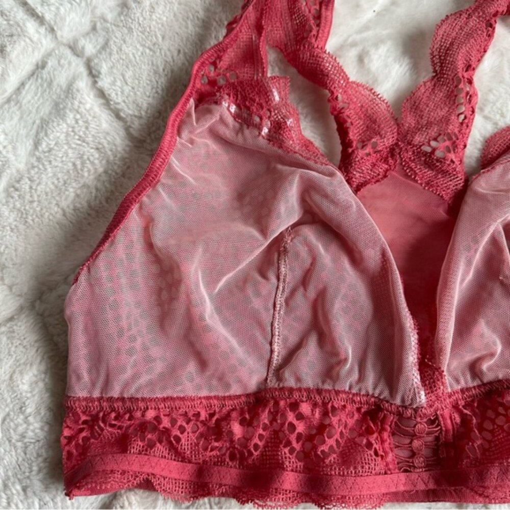 Victoria Secret | Pink Lace Mesh Very Sexy Bralette | Size Large - Picture 8 of 12